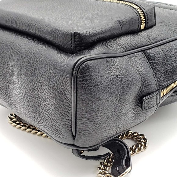 100% Authentic Gucci GG Marmont Black Backpack Bag - Picture 9 of 13